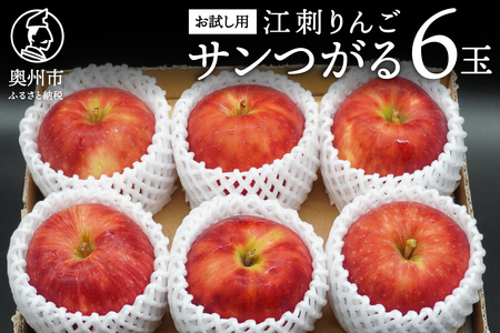 お試し用 江刺りんご 「サンつがる」 6個 [冷蔵] [AQ090]