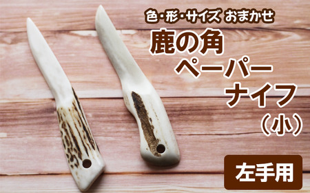 [色、形、大きさおまかせ]鹿の角 ペーパーナイフ (小)1個 左手用[竜鹿] / 本物 加工 鹿