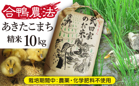 [令和5年度産]武田家のお米 あきたこまち(精米)10kg[合鴨農法][米農家 仁左ェ門] / 米 白米 5キロ 2袋 アイガモ
