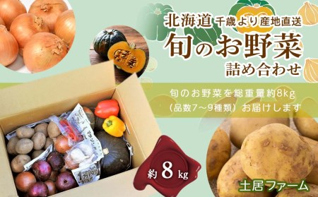 北海道千歳市より産地直送☆旬のお野菜詰め合わせ 約8kg《土居ファーム》