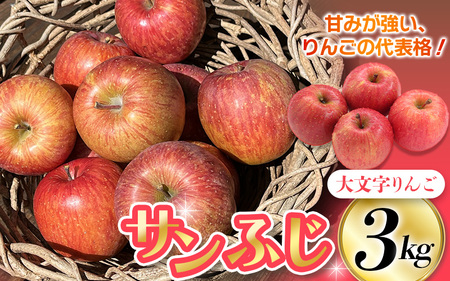 [令和6年度分予約受付]大文字りんご園 サンふじ 約3kg (7〜10玉) [2024年12月上旬より順次発送]/ りんご リンゴ リンゴリンゴ リンゴ[dma513-sf-3]