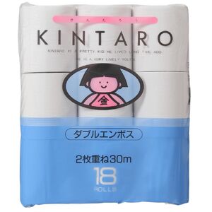 金太郎 トイレットペーパー ダブル 18ロール×6パック（108ロール）/ トイレットペーパー エンボス加工 新生活 日用品 消耗品 防災 備蓄 生活用品 再生紙 コスパ やわらか 長持ち 無香料【tkz001】