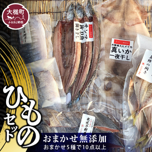 おまかせ無添加ひものセット(お任せ5種で10点以上)干物 おつまみ 無添加 健康