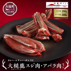 [カレー・シチュー・ポトフに]大槌鹿スジ肉・アバラ肉セット 岩手県産 天然鹿 鹿肉 ジビエ ヘルシー 低カロリー 冷凍 赤身