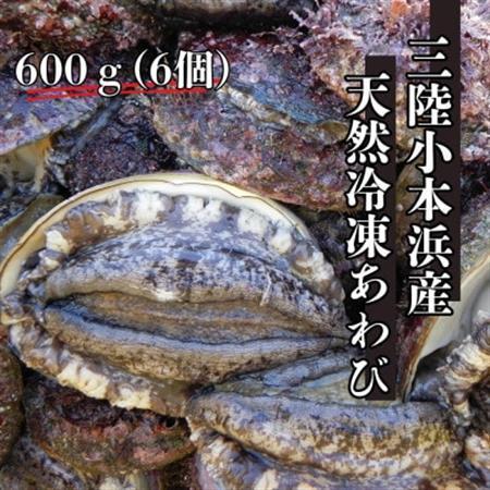三陸小本浜産冷凍天然あわび　600g(6個入り)【配送不可地域：離島】【1717034】