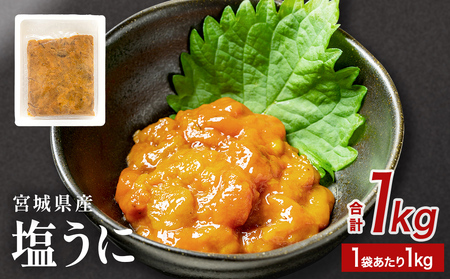 宮城県産 塩うに 1kg 1パック ウニ うに 雲丹 塩ウニ 濃厚 ムラサキウニ ウニ丼 うに丼 パスタ
