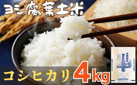 令和6年産 ヨシ腐葉土米 コシヒカリ 精米4kg(4kg×1袋)