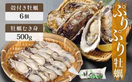 牡蠣むき身500gと殻付き牡蠣6個のお楽しみセット | 宮城県石巻市