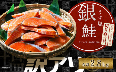 [訳あり] 銀鮭 切身 甘口 (不揃い) 約2.8kg 鮭 冷凍[04203-0661]