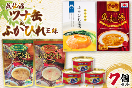 詰め合わせ 気仙沼ツナ缶 ふかひれ濃縮スープ Rふかひれ姿煮 3品 セット [北興物産 宮城県 気仙沼市 20565059]