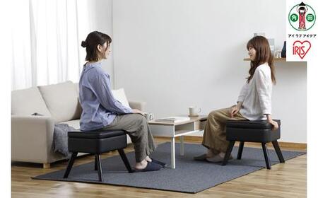 椅子　チェア　収納付オットマン LEC-OT ブラック