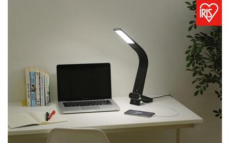 LEDデスクライトQi充電シリーズ 縦置きタイプ 調光・調色 LDL-QLDL-B ブラック