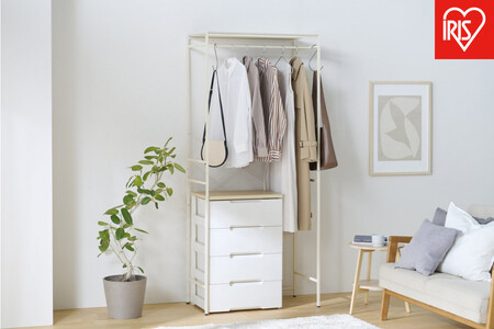 チェスト上ハンガーラック CHHR-850 ホワイト