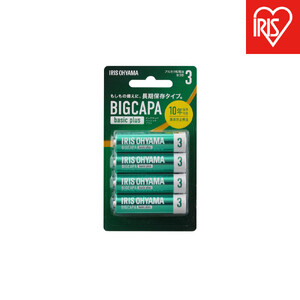 [4本×12パック]BIGCAPA basic+ 単3アルカリ乾電池4本ブリスターパック LR6Bbp/4B