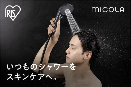 ウルトラファインバブルクレンジングシャワーヘッド SHJ-M01-H ダークパール