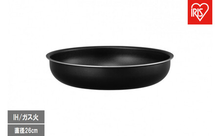ダイヤモンドコートパン フライパン26cm IH・ガス火対応 NTF-SEI26F ブラックメタリック