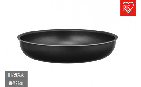 ダイヤモンドコートパン フライパン28cm IH・ガス火対応 NTF-SEI28F ブラックメタリック