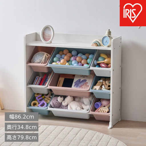 天板付きキッズトイハウスラック TKTHR-39R ホワイト