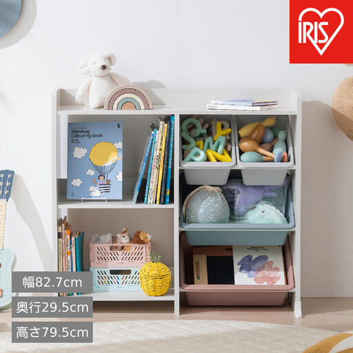 本棚付トイハウスラック HTHR-34R ホワイト