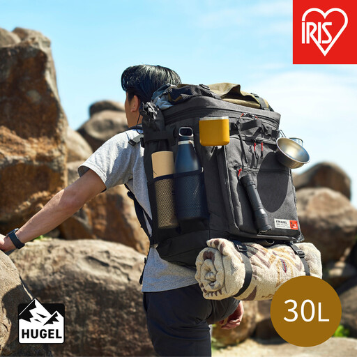 ＨＵＧＥＬ エアロゲルリュック型クーラーバッグ
３０Ｌ AGSC-R30C チャコールグレー