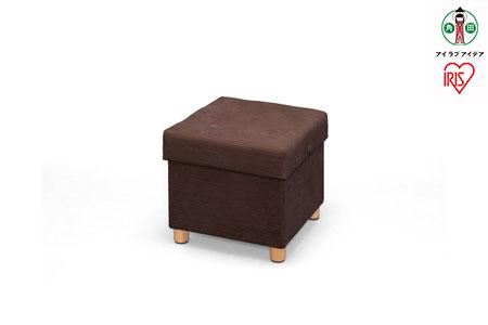 脚付き収納スツール ASST-38 ブラウン アイリスオーヤマ