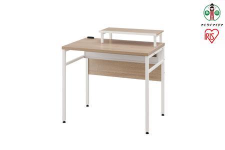 机 デスク ケーブル収納/モニター台付き ケーブル収納デスク モニター台付 アイリスオーヤマ 幅80cm 高さ82cm オフィス ナチュラル ケーブル収納 CSD-800M ライトナチュラル/ホワイト