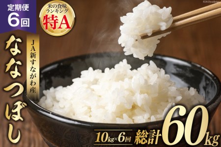米 定期便 10kg 6回 JA新すながわ産 ななつぼし / ホクレン商事 / 北海道 砂川市