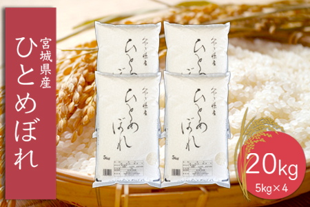 (06447)《精米》令和6年産 宮城県産ひとめぼれ5kg×4袋