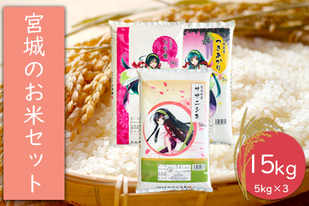 令和6年宮城県産つや姫　精米約18kg つや姫 令和6年産 米 宮城県産つや姫 15kg（5kg×3袋）送料無料