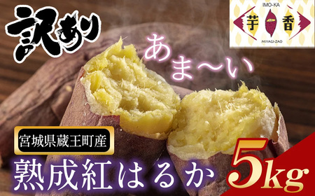 熟成紅はるか -芋香IMO-KA- 1箱(5kg/訳あり/蔵王町産) [04301-0711]
