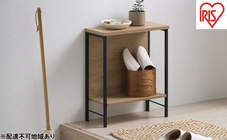 テーブル サイドテーブル HST-180 ナチュラル/ブラック アイリスオーヤマ ソファテーブル おしゃれ 北欧 スリム ナイトテーブル 木目調 スリム コンパクト 棚 デスクサイド ナチュラル 一人暮らし 新生活