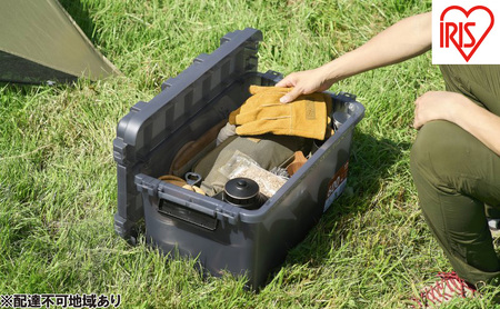 収納ボックス HUGEL SMOKE BOX SMB-600 クリアブラック アイリスオーヤマ アウトドア キャンプ 屋外 ふた付き スモークボックス クリア 中身が見える 透ける 蓋付き ベンチ 野外 防災 備蓄