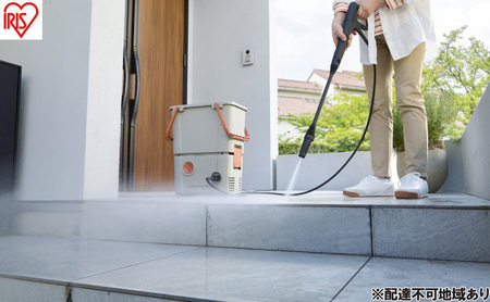 タンク式高圧洗浄機 SBT-751 サンドベージュ 高圧洗浄機 コンパクト 家庭用 タンク式 洗車 アイリスオーヤマ 10MPa アタッチメント付き 節水 掃除 ガン ベランダ 温水 洗剤対応 黄砂 花粉 外壁 ランス ホース ノズル