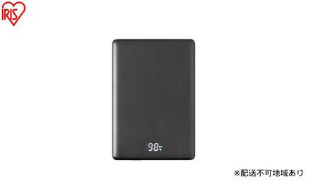 薄型モバイルバッテリー5000mAh TW-A05020-B ブラック モバイルバッテリー 軽量 小型 タイプc 薄型 USB Type-C 5000mAh ワイヤレス マグネット MagSafe対応 スマホ 約1回分 充電 コンパクト バッテリー 充電器 ブラック アイリスオーヤマ