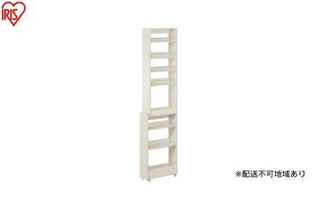 キッチン隙間収納ラック KSR-H160 ホワイト 隙間収納 すきま ラック 16cm キッチン スリム キャスター付き ストッカー おしゃれ パントリー 棚 薄型 冷蔵庫横 洗面所 アイリスオーヤマ ハイタイプ