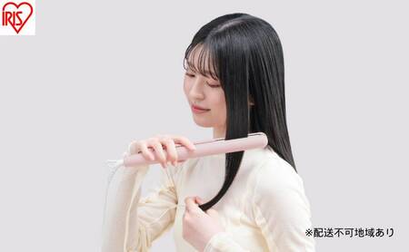 ストレートアイロン HIR-MS102-P ピンク ヘアアイロン ストレート 軽量 ストレートアイロン コンパクト 海外対応 セラミックコーティング ヘアーアイロン 5段階温度調節 スリム ヘアケア プレゼント ギフト MiCORA ミコラ アイリスオーヤマ