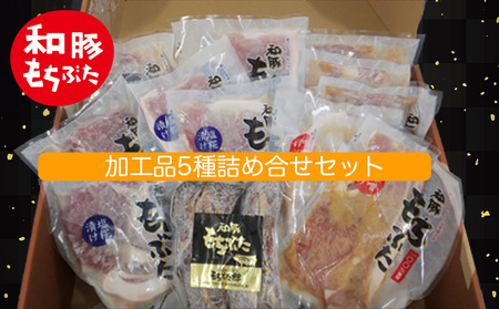 もちぶた 加工品 5種 詰め合わせ セット モモ 肩ロース 味噌漬け 塩糀漬け120g 3パック スペアリブ 300g 和豚 もち豚 豚肉 ポーク お肉 肉 豚 ぶた ブタ ロース もも肉 精肉 加工肉 アウトドア スペシャルキャンペーン