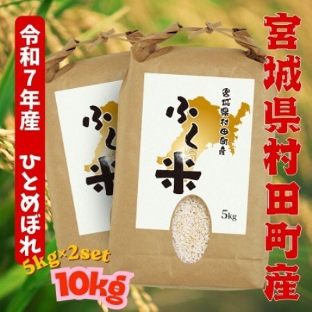 【お米市場】村田町ふく米(ひとめぼれ・白米・令和7年産)10kgオリジナルブランド【1734643】