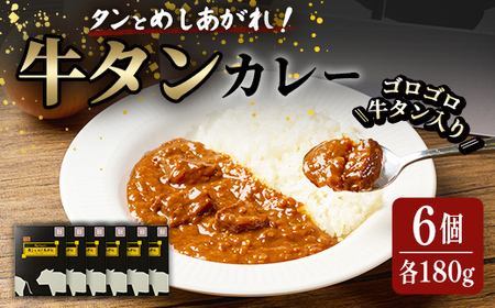 牛タンカレー「タンとめしあがれ」6個セット 牛タン 牛たん 牛肉入り レトルトカレー レトルト カレー カレーライス ビーフカレー ごはん ご飯 お弁当[はらから福祉会]sh093
