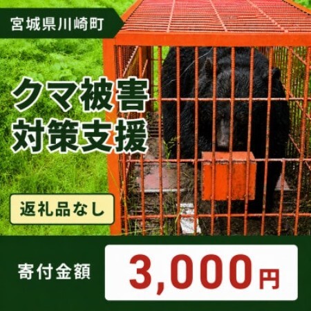 [返礼品なし]クマ被害対策支援(宮城県川崎町) 3,000円