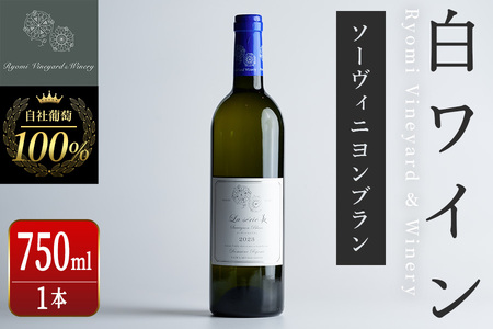 自社葡萄を使用した白ワイン ソーヴィニヨンブラン 750ml×1本 ラセリー美 ドライ ぶどう ブドウ アルコール ギフト 宮城県産 みらいファームやまと [了美ワイナリー]ta469