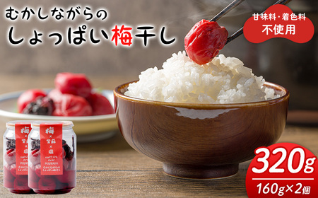 昔ながらのしょっぱい梅干し 160g×2個 うめぼし 梅 塩 赤しそ 漬物 漬け物 おかず お弁当 ご飯のお供 [三浦屋]ta526