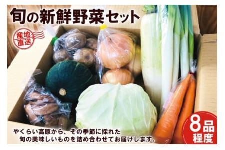 産地直送!旬の新鮮野菜セット(8品程度) [やくらい土産センター 宮城県 加美町 44581299]野菜 やさい 旬 旬野菜 季節野菜 新鮮 セット