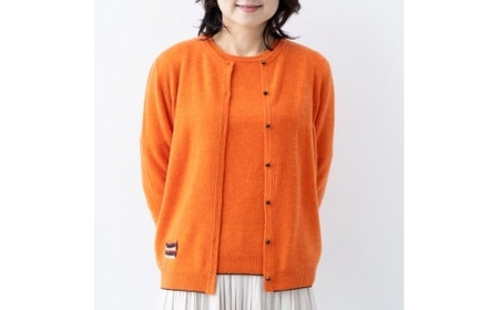 カシミヤ カーディガン カシミヤ(キャロット )女性用サイズ:M(38)≪白田のカシミヤ≫ 