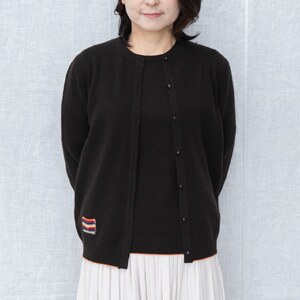 カシミヤ カーディガン カシミヤ(コゲチャ )女性用サイズ:M(38)≪白田のカシミヤ≫