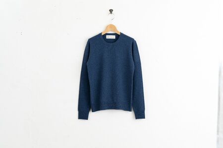 カシミヤ ニット セーター度詰 カシミヤ（ブルー）女性用サイズ:M(38)≪白田のカシミヤ≫ 