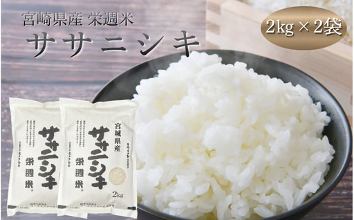 令和8年産 栄週米 ササニシキ(精米) 2kg×2袋セット※10月上旬より順次発送予定 [isff006]