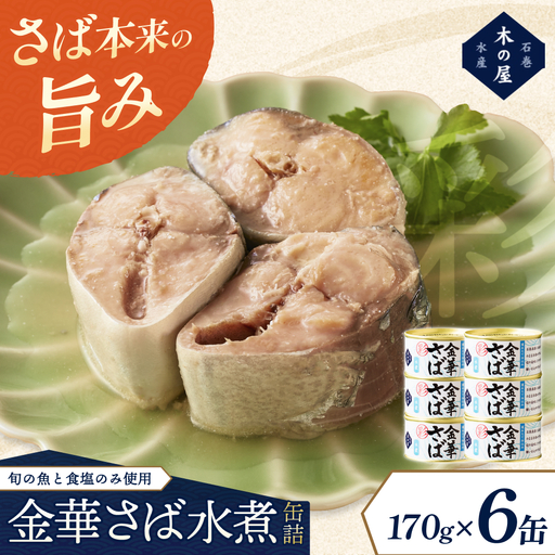 金華さば水煮[彩]6缶セット[kany012]