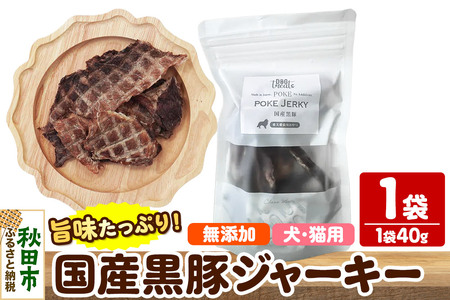 国産黒豚ジャーキー 無添加 40g×1袋 クロネコゆうパケット