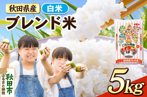 米 ブレンド米【白米】米どころ秋田県産 精米 5kg（5kg×1袋）